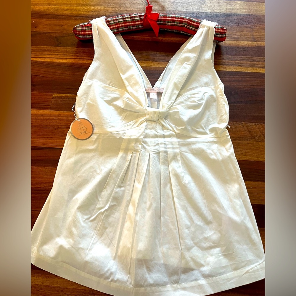 Rebecca Taylor “chelsea” simple sexy bow sleeveless blouse - NWT